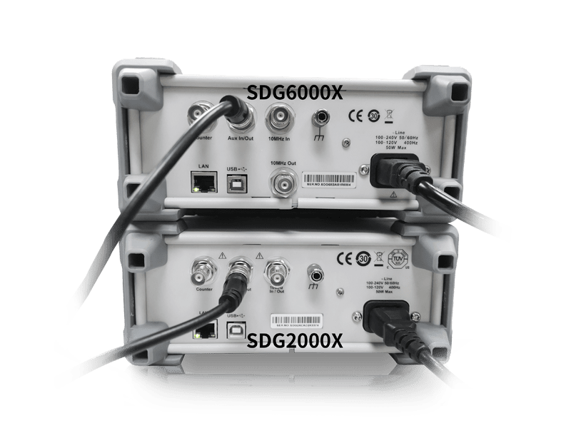 Connect SDG2000X and SDG6000X Aux In/Out.