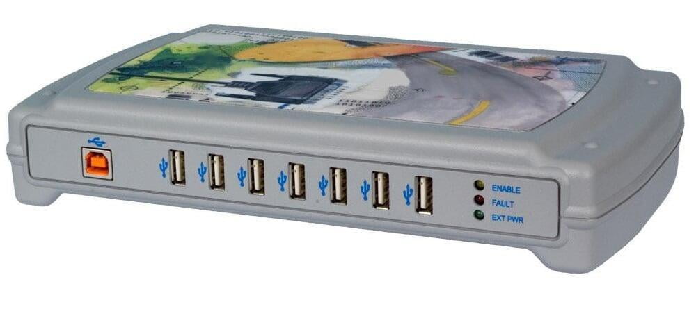 HUB industrial para 7 puertos USB.