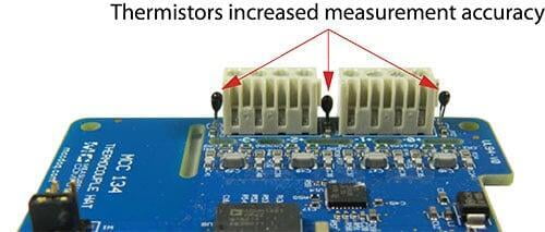 Este diseño produce excelentes resultados que son mucho menos susceptibles al entorno Raspberry Pi no controlado. Sin embargo, incluso con este nuevo diseño, ciertos factores afectan la precisión, y los usuarios pueden mejorar los resultados de sus mediciones al reducir los cambios rápidos en los gradientes de temperatura en todo el MCC 134 .
