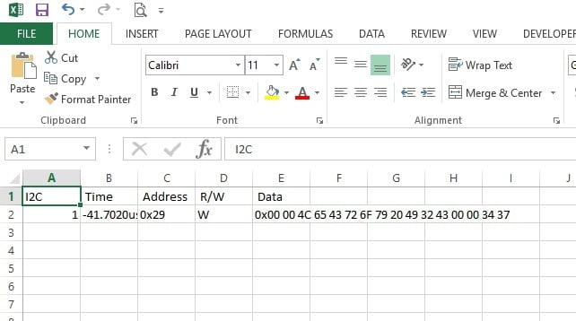 CSV data