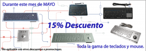 Durante este mes de Mayo todos nuestros teclados y mouse industriales con una promoción especial. 