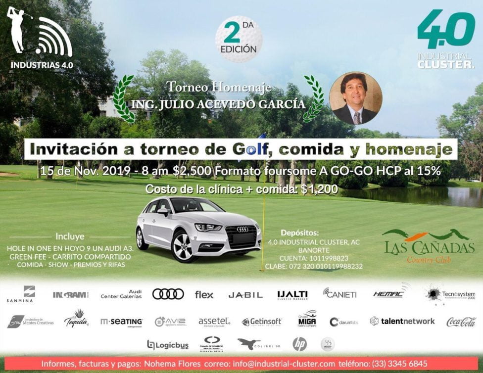 Regístrate al torneo de Golf Industrias 4.0 | Homenaje al Ing. Julio Acevedo García