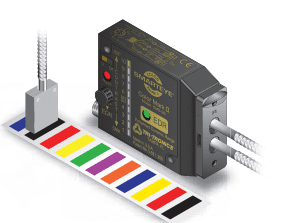 the SMARTEYE® COLORMARK II sensor is equipped with Red, Blue, White and Green LED light sources.