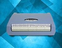 USB-1808 de 18 bits ofrece frecuencias de muestreo de hasta 200 kS / s / ch, así como E / S analógicas y digitales síncronas y concurrentes.