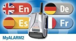 MyALARM2 mejora la gestión de las alarmas en diferentes idiomas como el Inglés,Alemán,Francés y Español!.