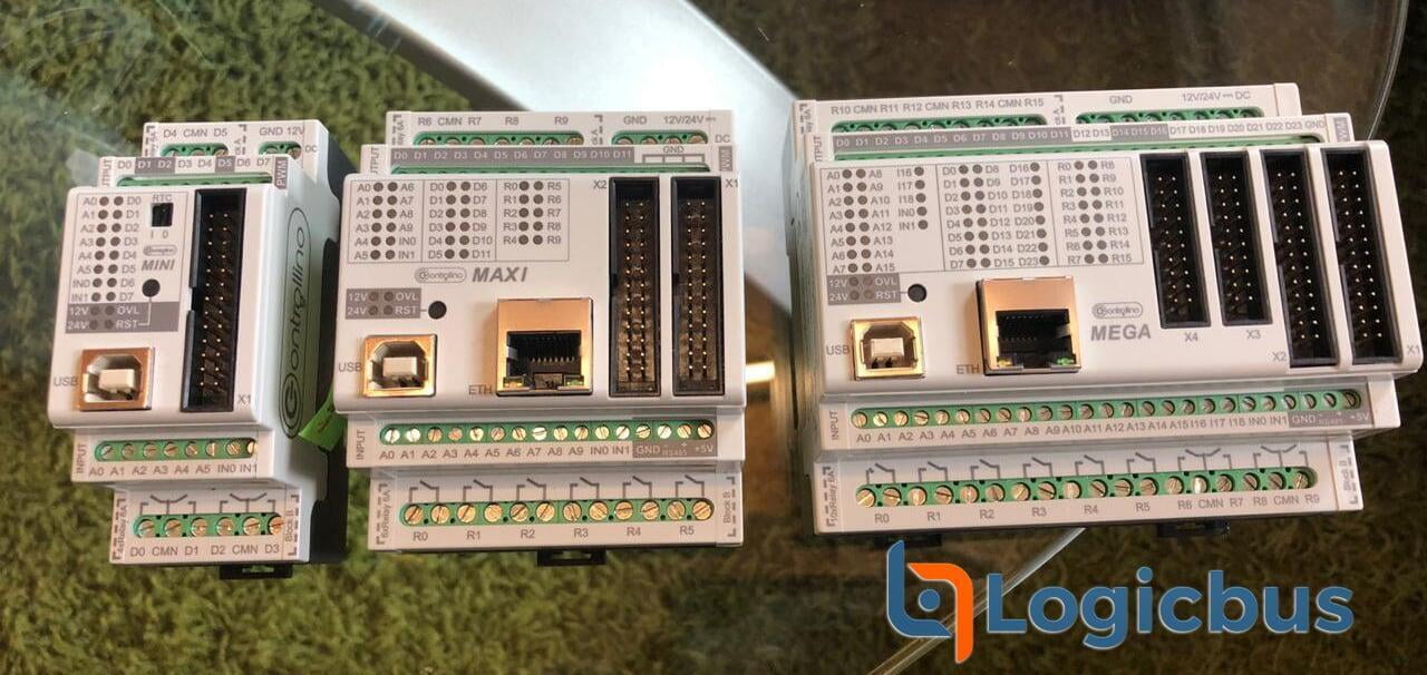 Gama de PLCs fabricados por Controllino.